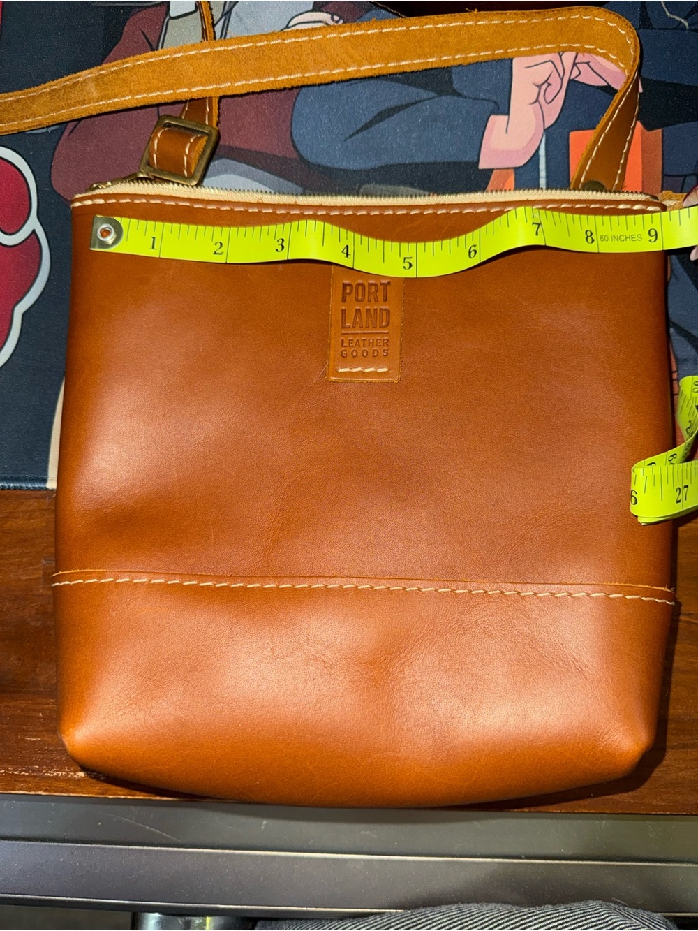 Portland Leather Goods Honey Festival Full grain Leather Crossbody Bag - Picture 2 of 7